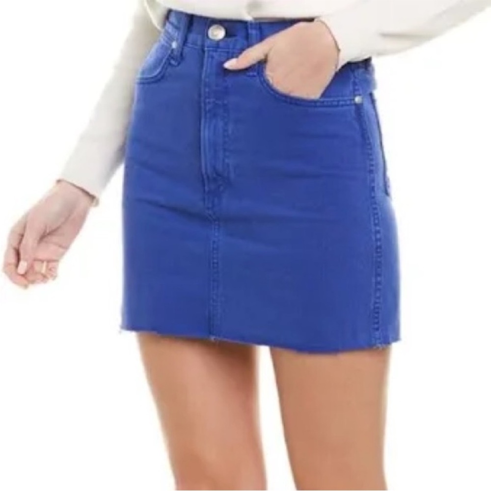 Rag & Bone Royal Blue Denim mini Skirt size 29 waist